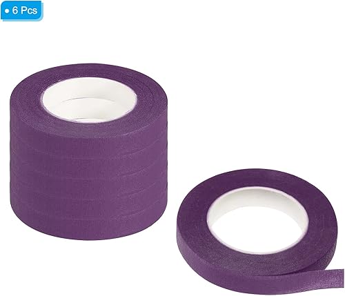 Miniatura 3 de PATIKIL Cinta floral de 30 yardas, 6 rollos de cinta de floristería, papel crepé, ramos de flores, cintas impermeables para envolver tallos de