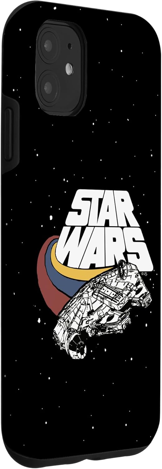 Star Wars Millennium Falcon Flying Retro Logo Case for iPhone 11