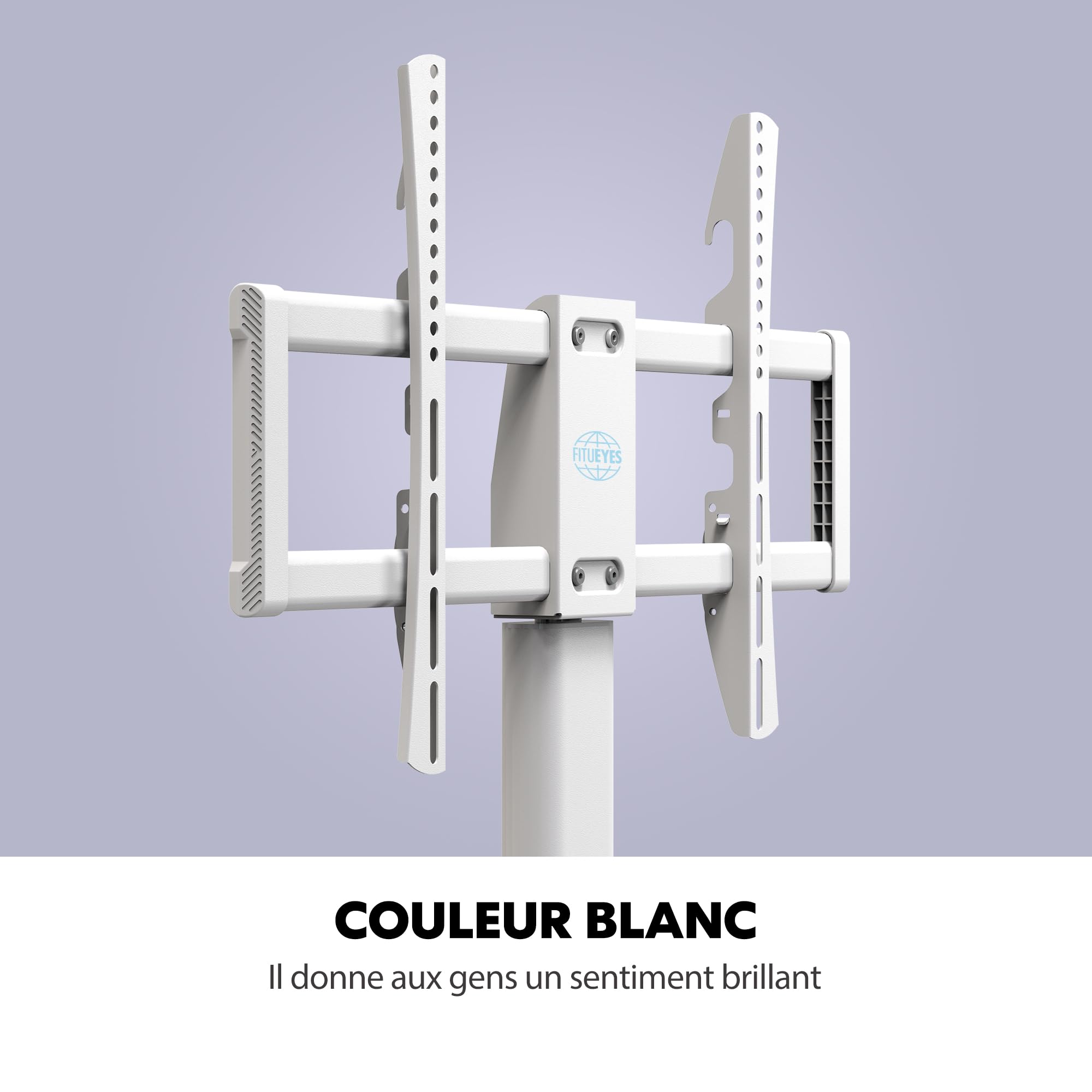 FITUEYES Support TV sur Pied avec Base en Bois, 32-70 Pouces jusqu'à 40 kg