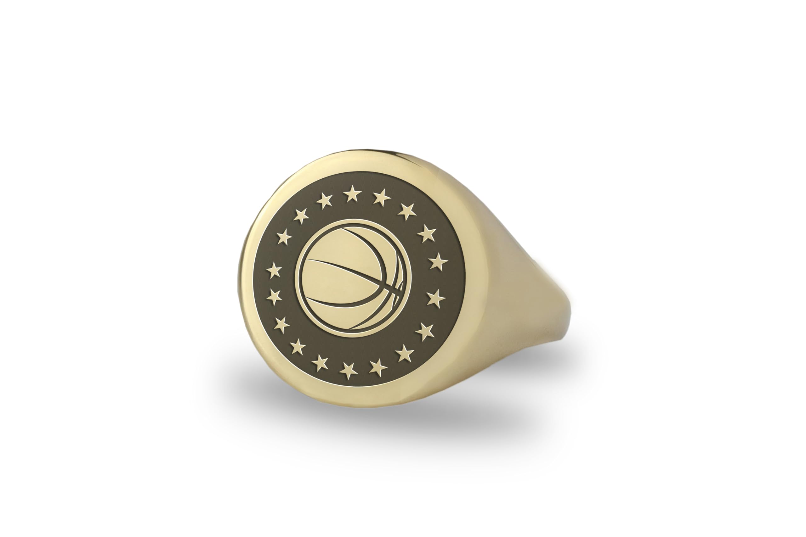Bague de basket-ball en or au design ciselé pour passionné de mode - 8