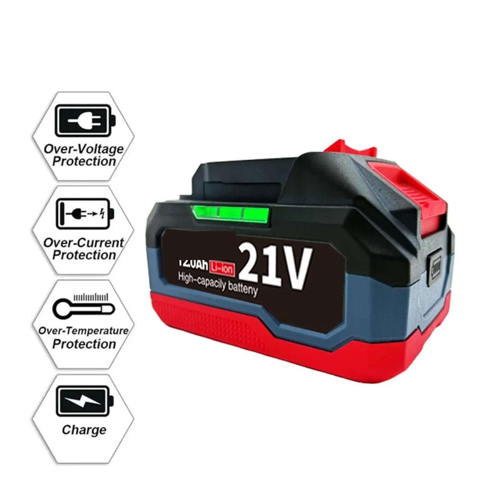Compatible con Makita Herramientas eléctricas de 21 V y 12 Ah (batería de Iones de Litio de Repuesto BL1850/BL1840 for Destornilladores de 18 V con BMS).(1PCS-12.0AH)