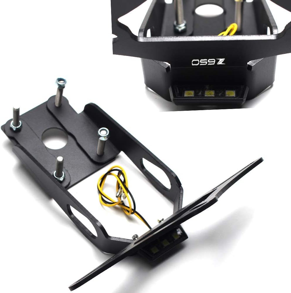 Xerial For Z650 NINJA 650 2017-2022 Tail Tidy Fender Rear Support License Plate Frame Rear Card, Black