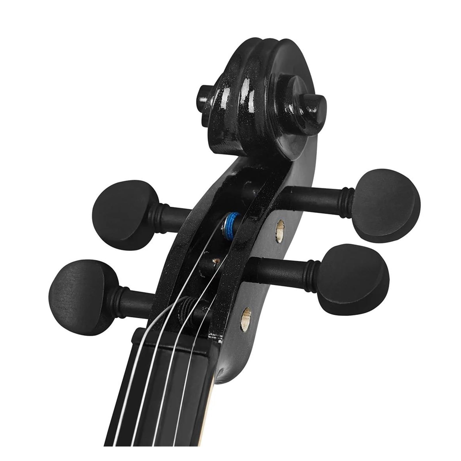Violino 4/4 Nero Strumento A Corde Professionale In Legno Massello Acustico Violino(1SET)