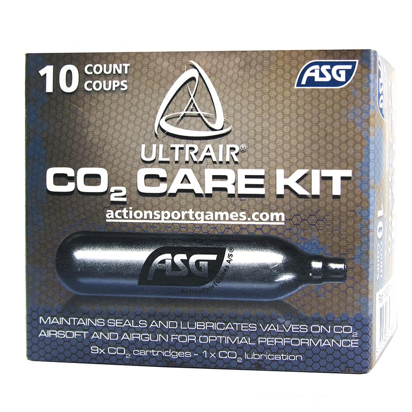 Pack De 9 + 1 Cylindres CO2 Avec Lubrifiant - Cartouches CO2 Avec Additifs Pour Un Bon Entretien Des Répliques Airsoft Ou Plombs à Air Comprimé