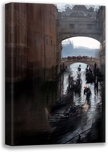 ArtDirect Venecian Simbols 14x18 Gallery Wrapped Canvas Museum Art by Malovrh, Milan