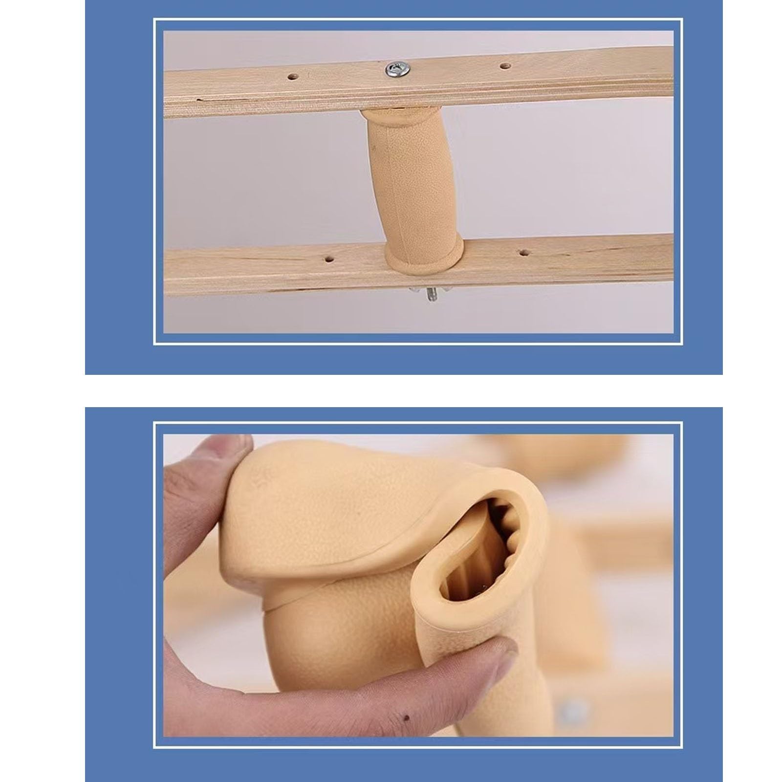 Genérico Muletas axilares de Madera Ajustables, par (L)