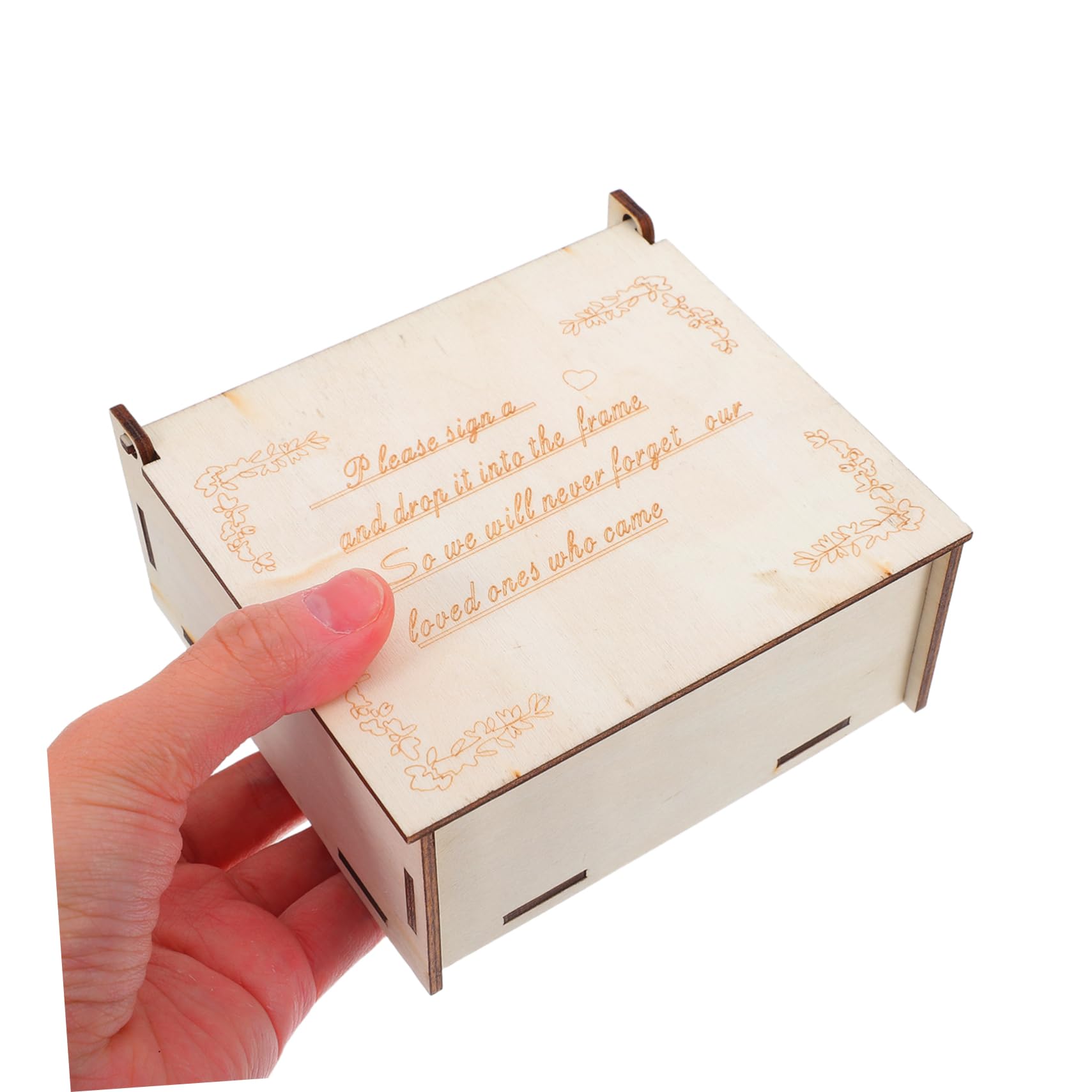 POPETPOP Holzherz Gästebuch mit Kartenbox für Hochzeiten Rustikales Gästebriefkasten zur Erinnerung an Feiern Herzförmige Gästebuchbox zum Valentinstag