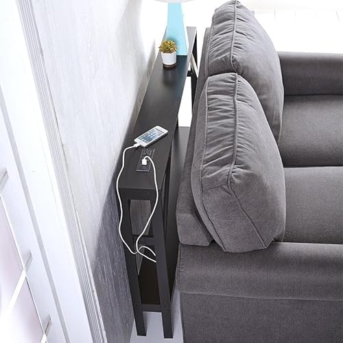 The Lakeside Collection Narrow Console Table with Built in Outlet 33