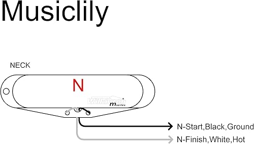 Miniatura 3 de Wilkinson Low Gauss Nashville Sound - Guitarra de cerámica Tele Single Coil Neck Pickup para guitarra eléctrica Telecaster, color dorado