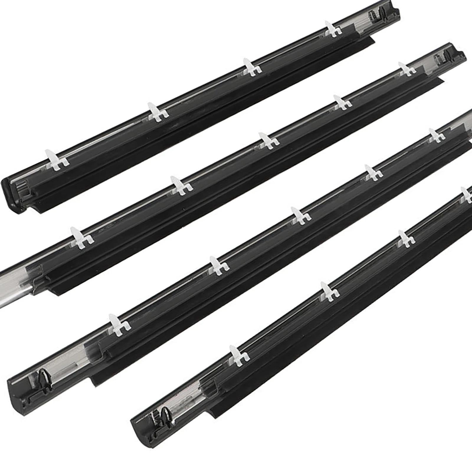 Qibbei One Color For Sequoia 2001 2002 2003 2004 2005 2006 2007 4Pcs Car Window Glass Sealed Strip Side Wheatherstrip Parts