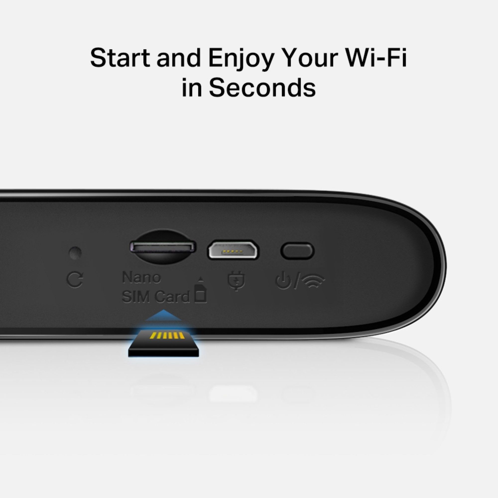 MERCUSYS MT110 Mifi Routeur WiFi portable 4G LTE, vitesses rapides de 150 Mbps, batterie de 2200 mAh jusqu'à 10 heures, routeur 4G avec fente SIM, connexion jusqu'à 10 appareils simultanément