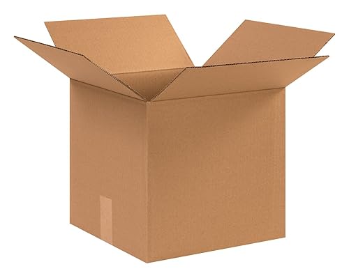 Vista 2 de Aviditi MD121212R Caja de cartón corrugado de profundidad múltiple 12 1/2" L x 12 1/2" W x 12" H, Kraft, para envío, embalaje y mudanza