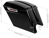 Vista 7 de TCT-MOTORPARTS - Alforjas rígidas extensas de 5 pulgadas