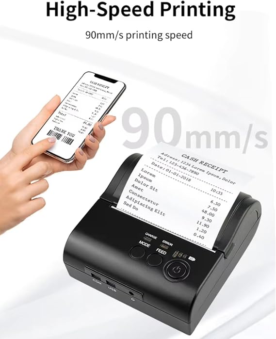 80mm bluetooth portable thermal receipt printer,only compatible with android/Windows,3 inch Ticket wireless android bill invoice printer for small business,IS NOT compatible with iphone/ipad/MAC,