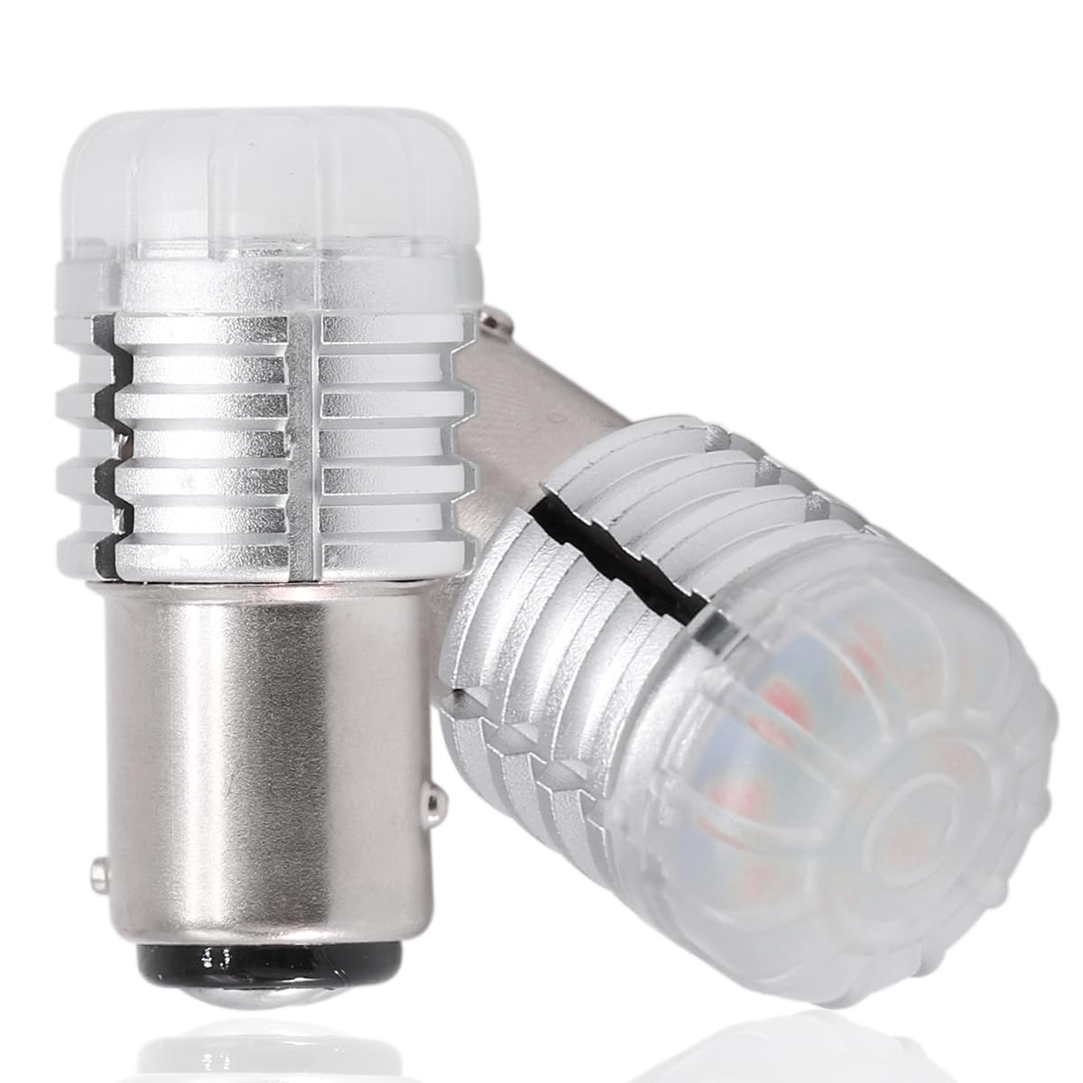 ランプ2個セット　Galle Amazon | 12V-24V S25 ダブル球 レッド 超高輝度LED 段違い180度