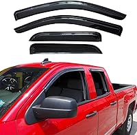 Vista 14 de 94515 Deflectores de viento para ventana Chevy Silverado/GMC Sierra 1500/2500HD/3500HD Crew Cab y Yukon XL/Suburban/Avalanche, protectores de lluvia