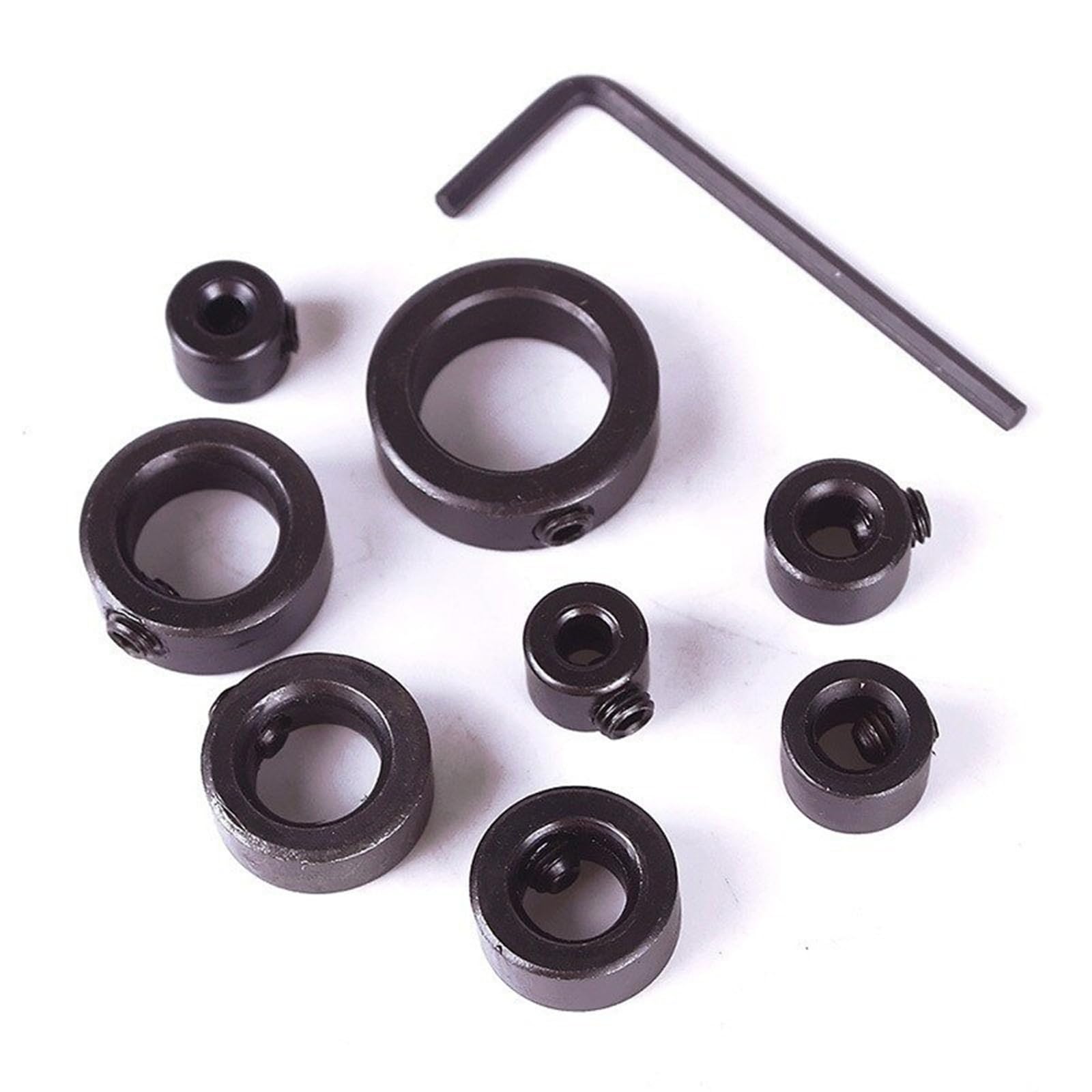 Bghyjkol 8Pcs Drill Depth Stop 8Pc/Sets Metric Drill Bit Shaft Depth Stop Collars Woodworking Limited Ring Collar