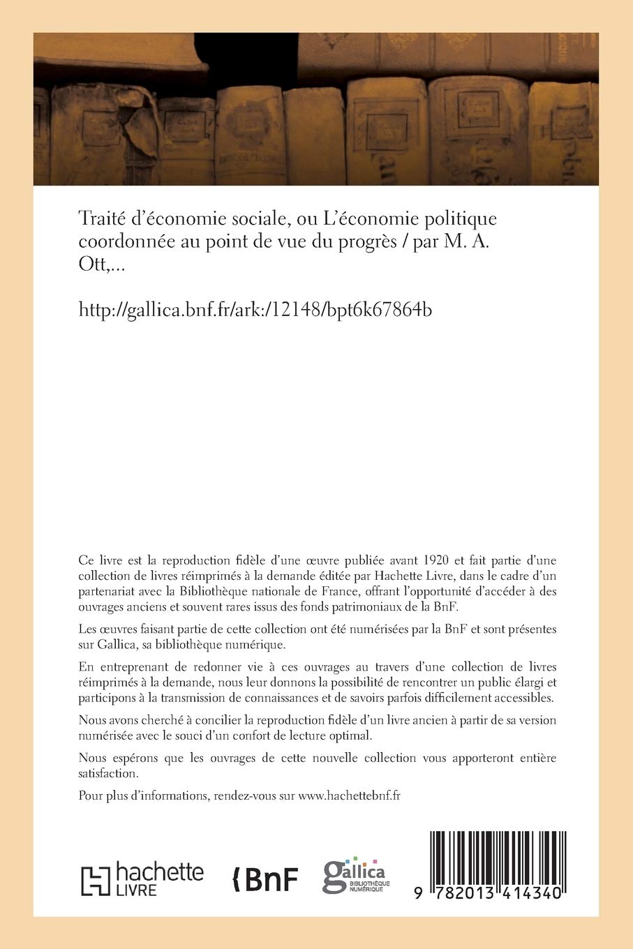 Traité d'économie sociale, ou L'économie politique coordonnée au point de vue du progrès