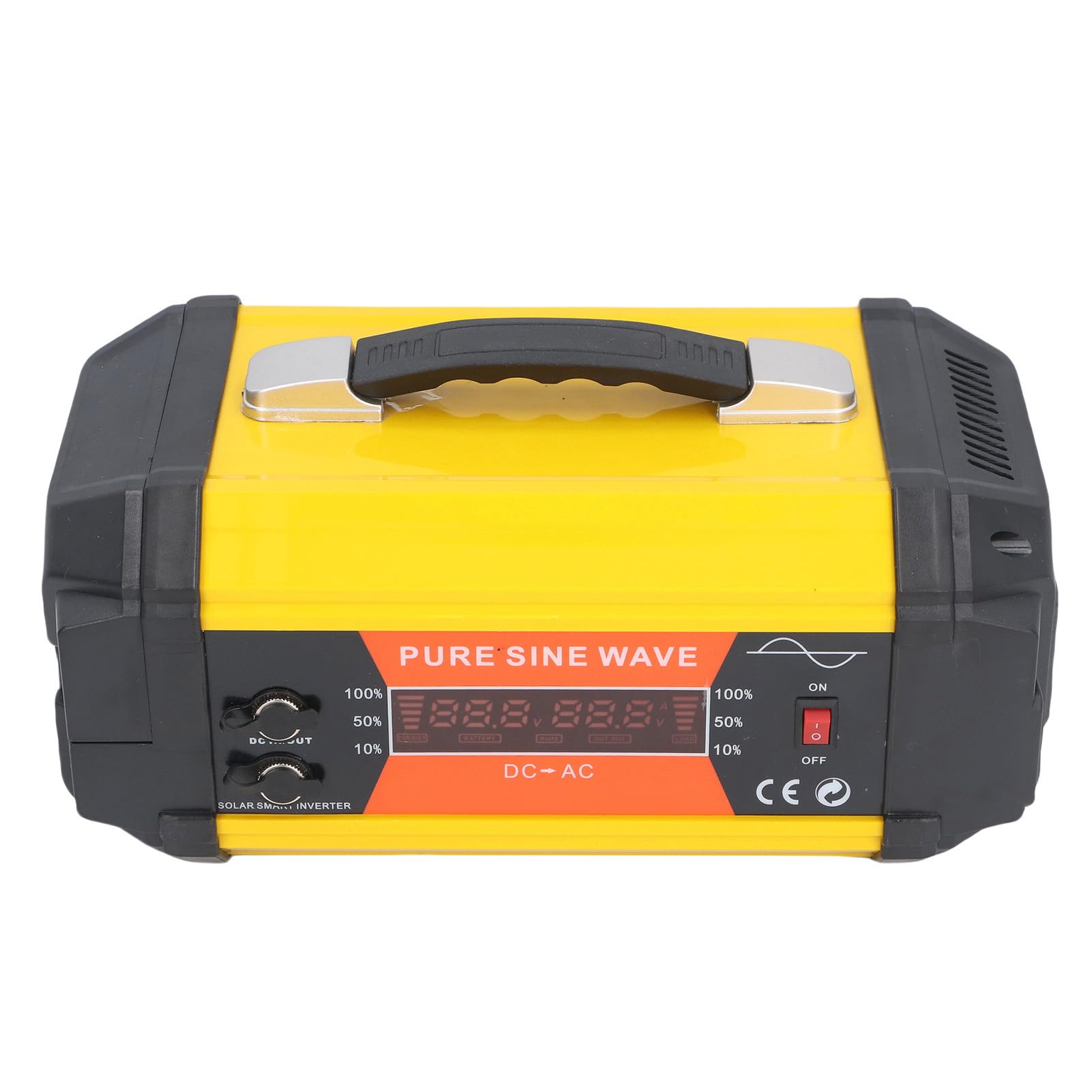 Drfeify Falownik Samochodowy Przetwornica Mocy o Czystej Fali Sinusoidalnej 800 W 12 V do 220 V ABS z Wyświetlaczem LCD 2 Gniazda 2 Porty USB Porty Szybkiego ładowania do Podróży Pojazdem Użytku na