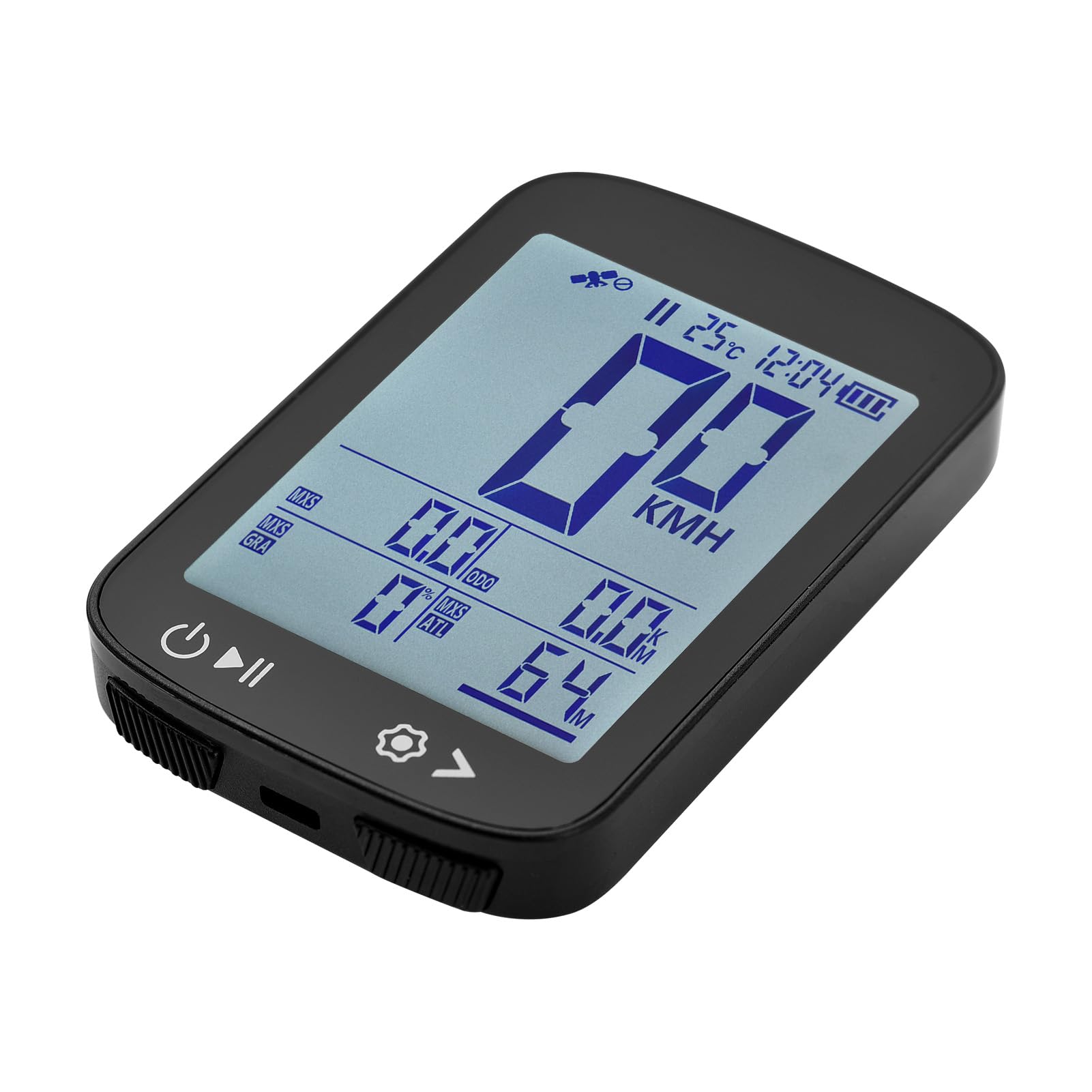 Fabater Computer da Bicicletta, Tachimetro Wireless GPS con Display Alto e Chiaro da 2,4 Pollici con di Posizionamento a 5 Stelle Batteria Ricaricabile per Ciclismo