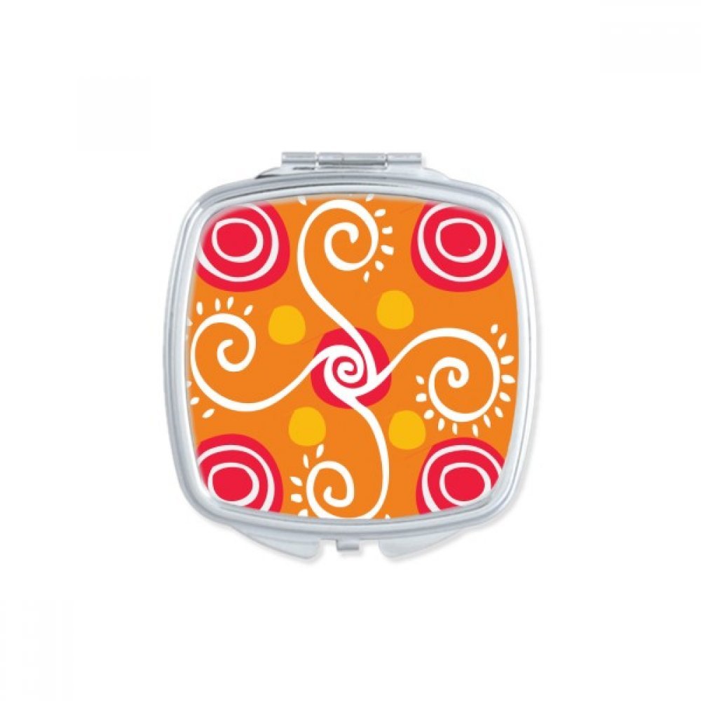 Miroir de poche mignon petit cadeau portable motif plantes Mexique