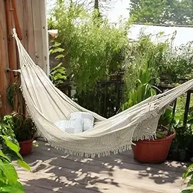 Rede de Dormir Casal Pernambucana 100% Algodão – Tradicional, Confortável e Resistente, Suporta até 150kg, Ideal para Descanso e Lazer