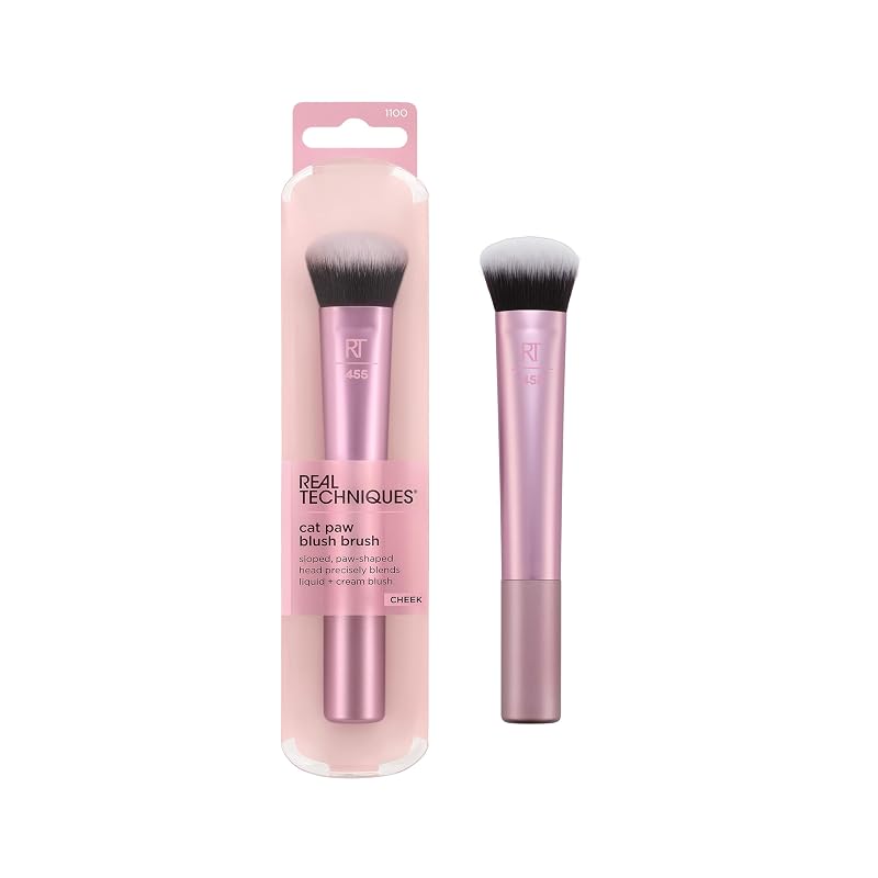 Pincel para Blush Cat Paw Real Techniques para Blush Líquido e Cremoso