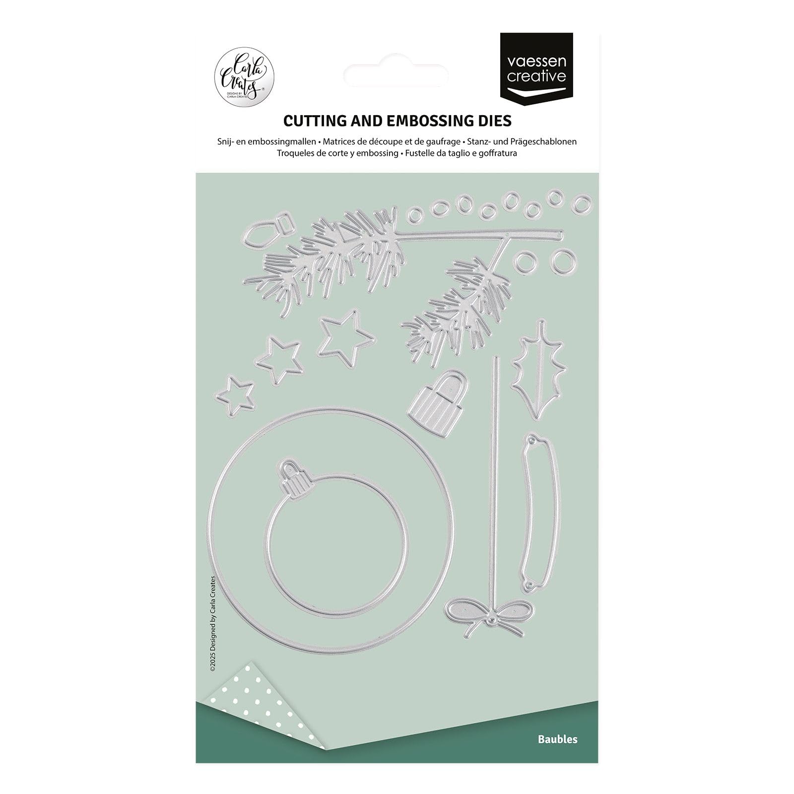 Vaessen Creative Prägeschablone Weihnachtsbaum – Für Karten, Scrapbooking & Mehr