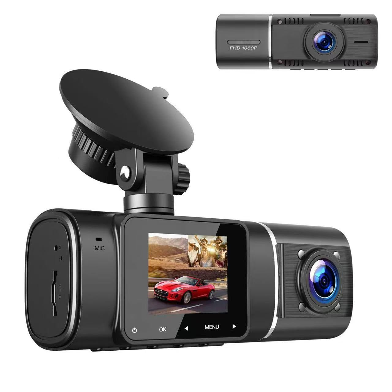 Dashcam 4K avec Batterie Intégrée, Dashcam Auto sans Fil avec Parküberwachung 24h, Caméra Voiture Avant & Arrière, Grand Angle, Vision Nocturne, Boucle d’Enregistrement
