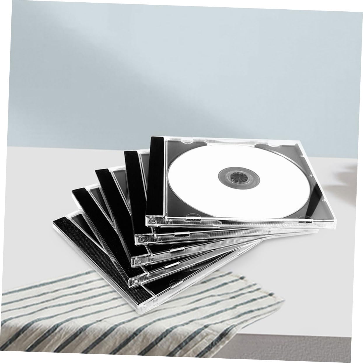 8pezzi Custodia Trasparente Per Cd Contenitore Plastica Rigida Per Dvd e Altri Dischi Scatola Archiviazione Portatile e Resistente Rottura Per Conservazione Dischi