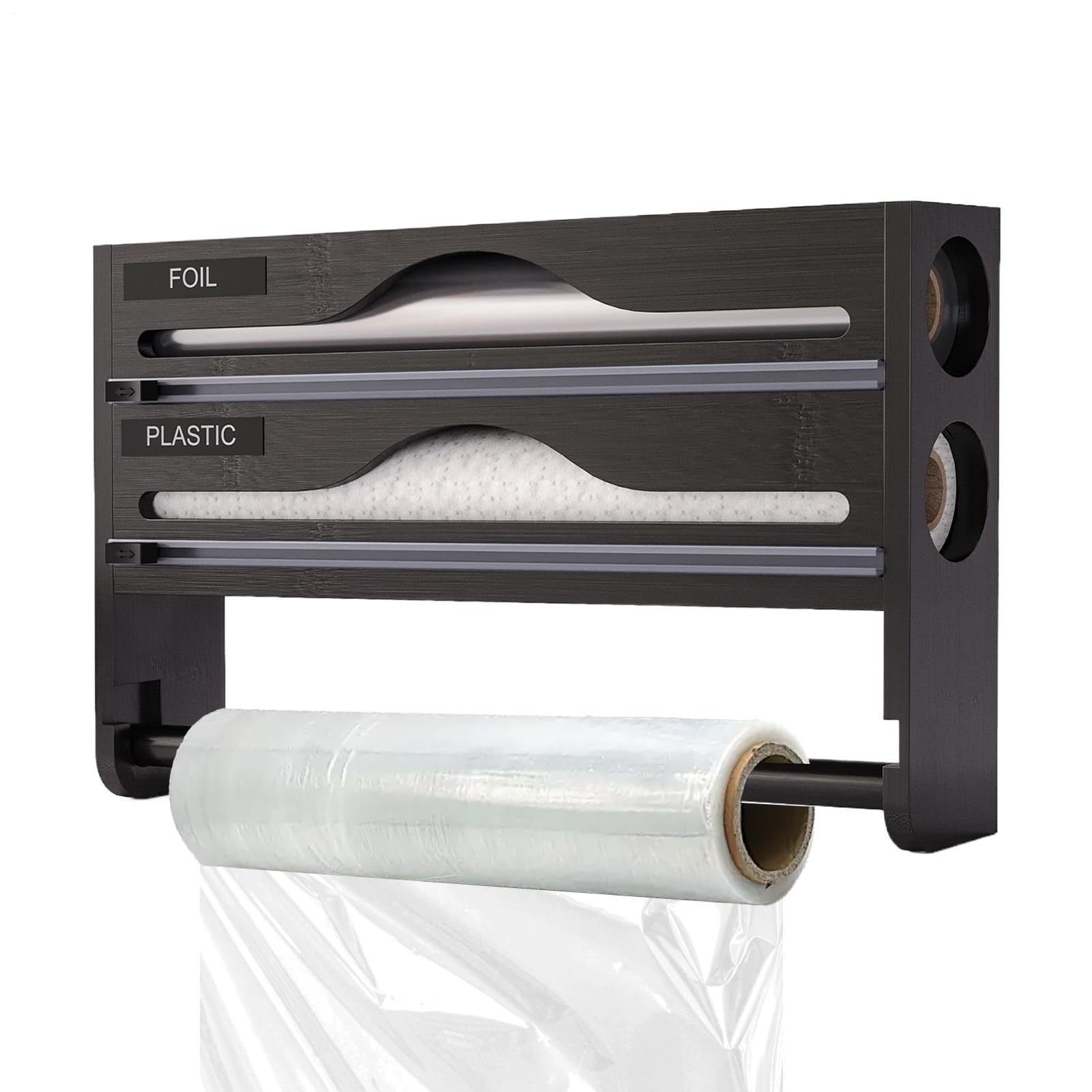 Cortador y Dispensador de Film de Pared, Soporte para Aluminio, Cajón de