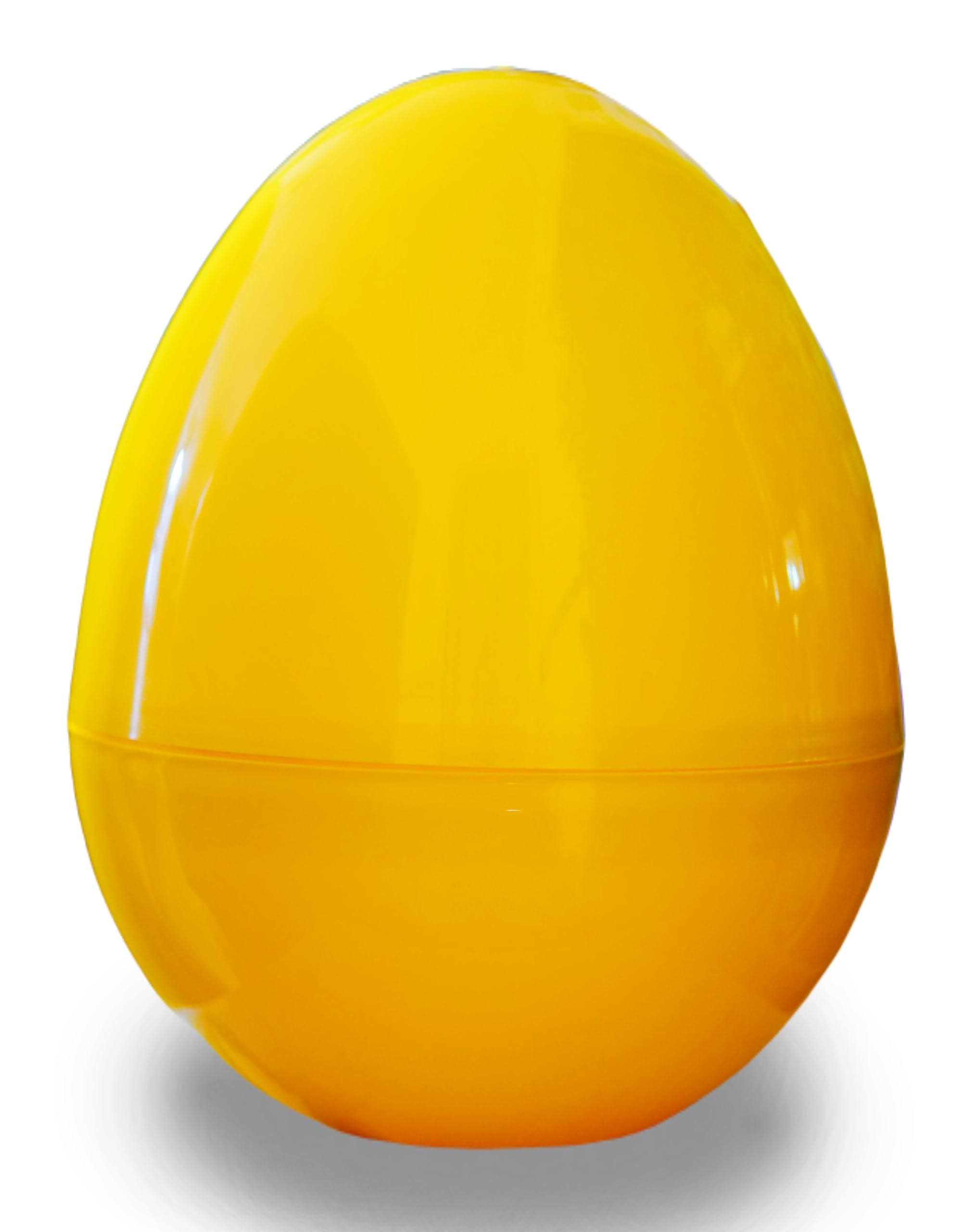 Giant Plastic Hollow Easter/Party Surprise Egg - 350mm x 285mm Made in UK (Yellow) — image 1
