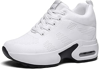 Fainyearn Women's Inheel Sneakers, Thick Sole Sneakers, Women's Sneakers, Thick Sole, Beautiful Legs, Secret Shoes, Thick Sole Shoes, Lace-Up Type, 3.1-inch-Thick Sole 8 cm, Taller Heel, Lightweight, Increases Height