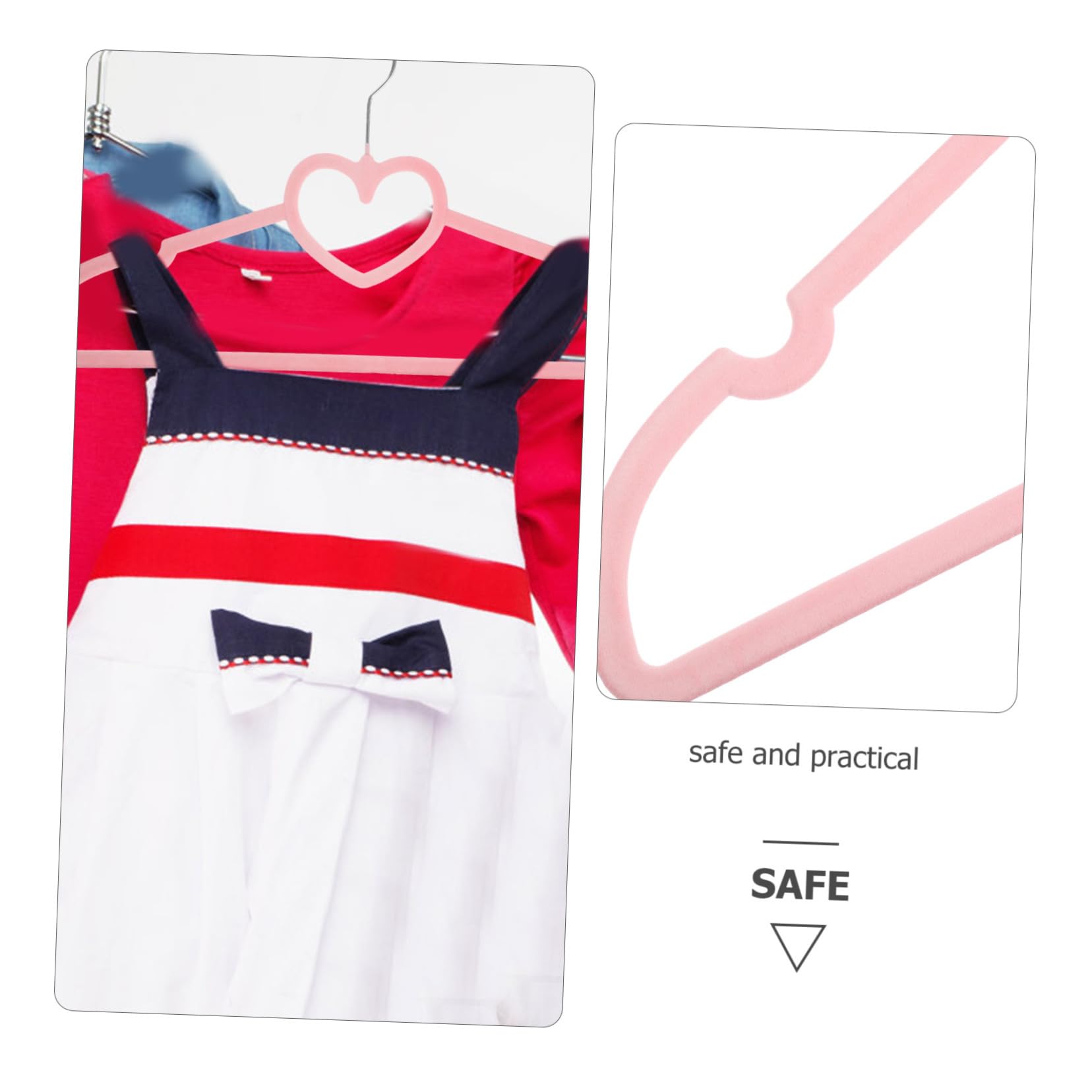TOPBATHY Resistentes y No se Deforman Antideslizantes de Plástico con Forma de Corazón 10 Perchas Rosas para Ropa y Vestidos Ideales para Armario y Organización