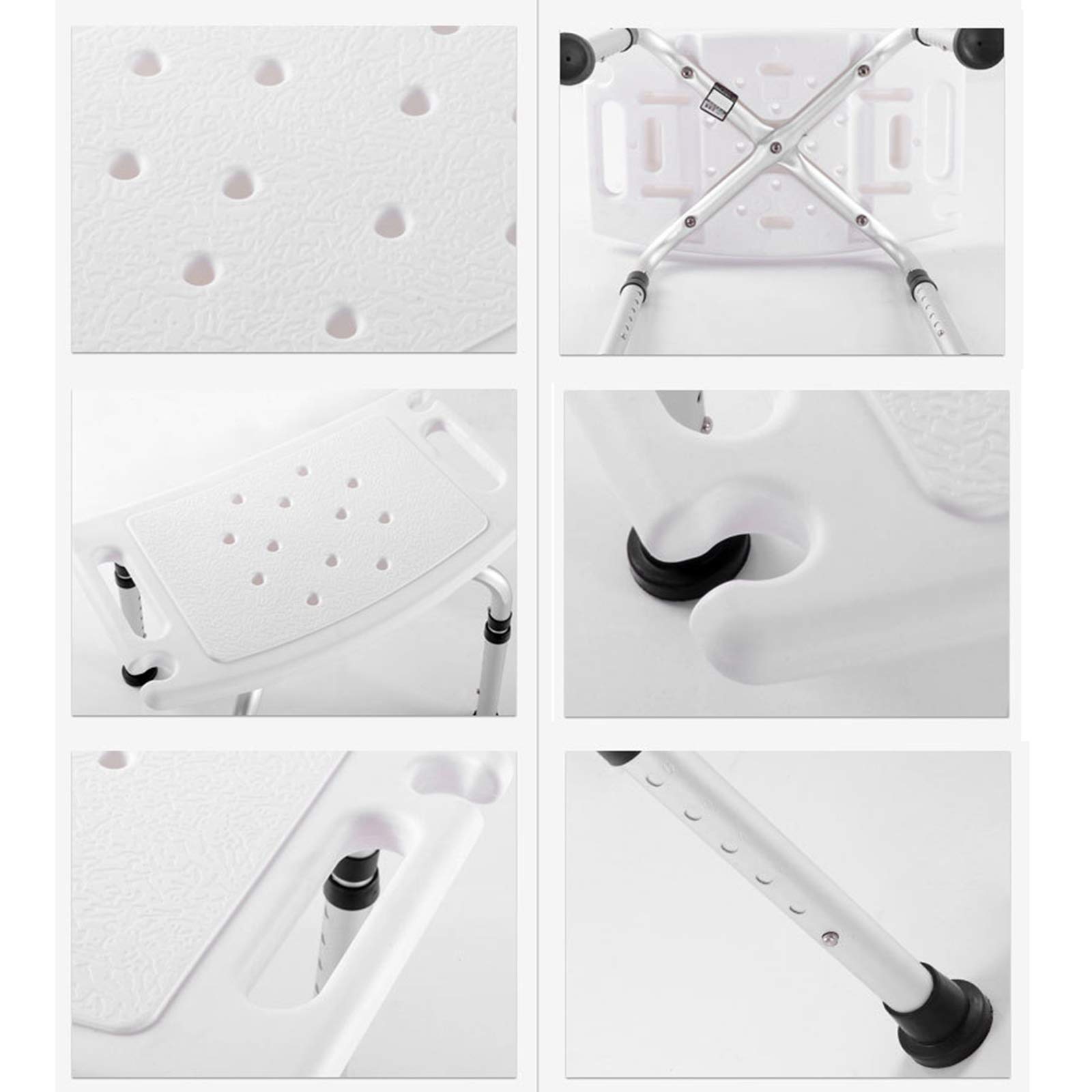 Silla de Ducha para Ancianos con Brazos Ajustables en Altura, para Personas Mayores discapacitadas Asientos de Ducha asistidos para Ducha Elevadores de bañera Taburete de Ducha de