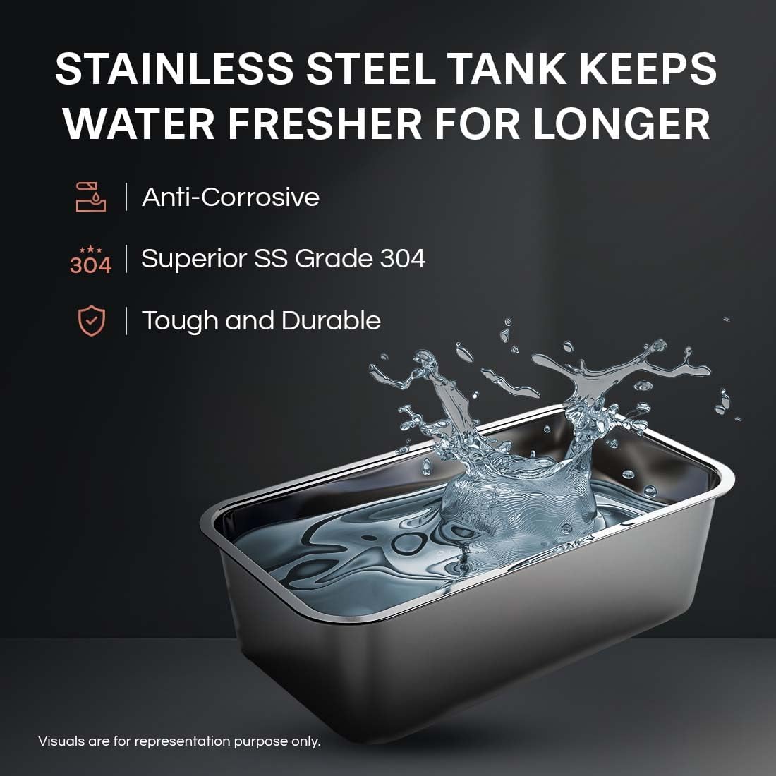 Stainless steel water storage tank