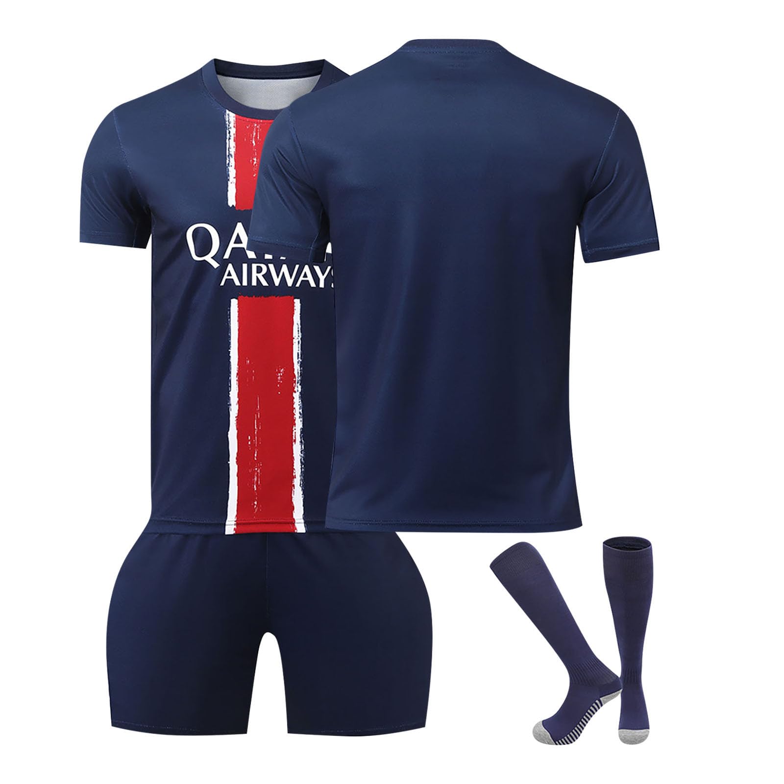 Générique Maillot de Foot Personnalisé Enfant et Adultes de L'équipe Maillot de Soccer Ensemble Garçon Vêtements de Football Strips avec Nom Numéro Tee Shirt Short avec Chaussette Football Gifts