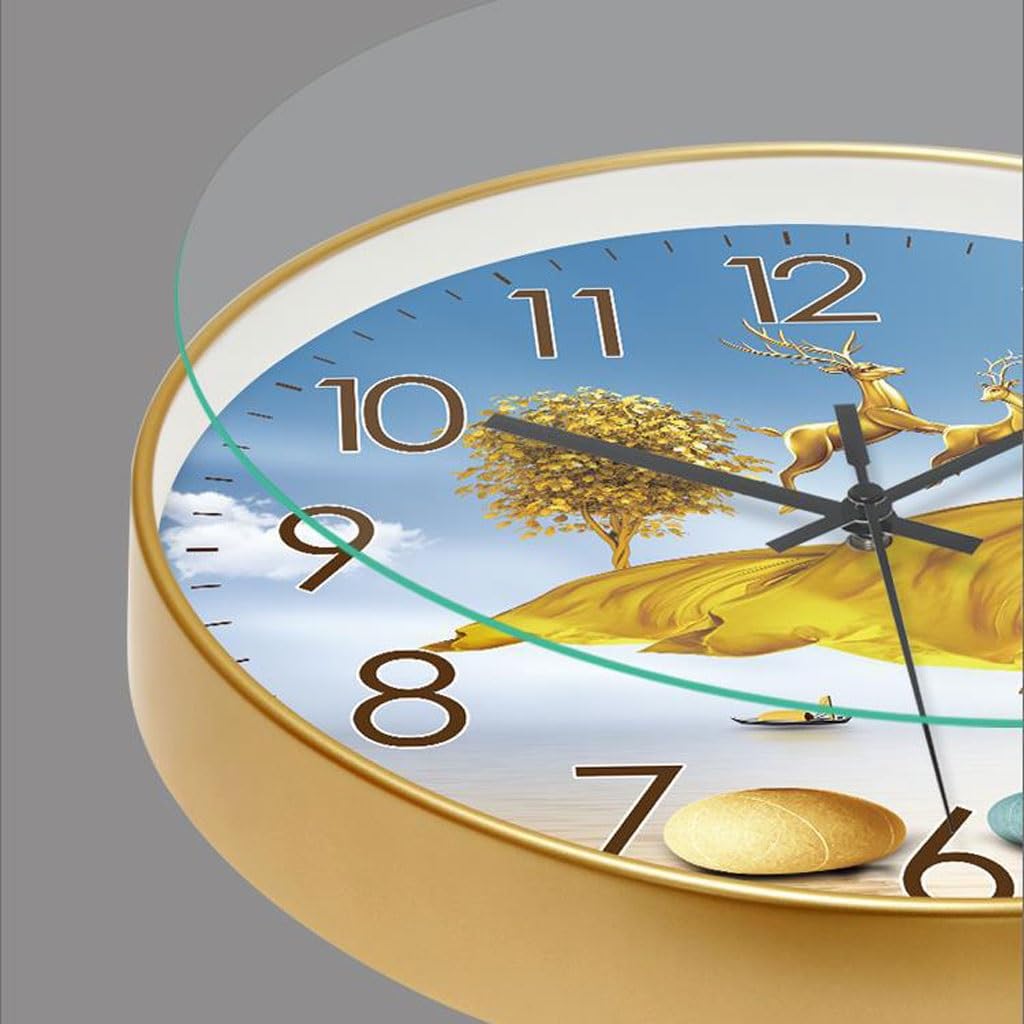 Orologio da parete Orologio da parete al quarzo silenzioso con secondi di spazzata Orologio nordico for la casa, la camera da letto e il soggiorno Reloj De Pared(B)