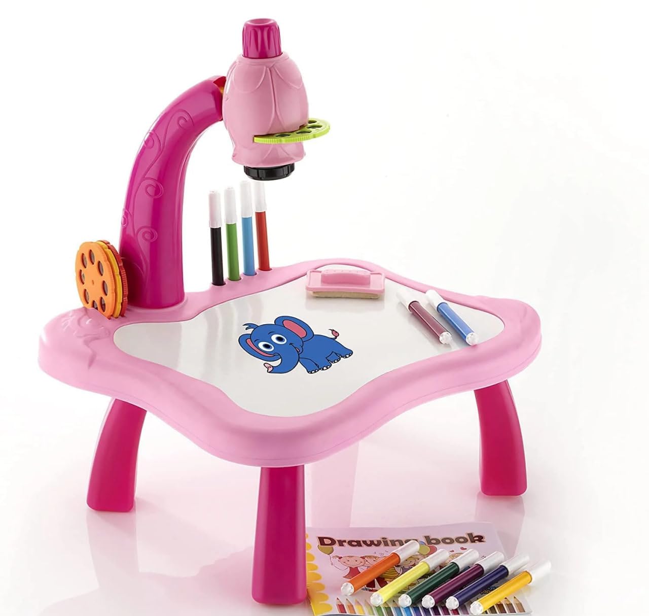 VAJITO® Drawing Projector Painting Desk Table with 3 Patterns -12 Colorful Water Pens with Table Lamp for Better Creativity and Education for Kids (Pink) (B0DGDZK853) Amazon Price History, Amazon Price Tracker