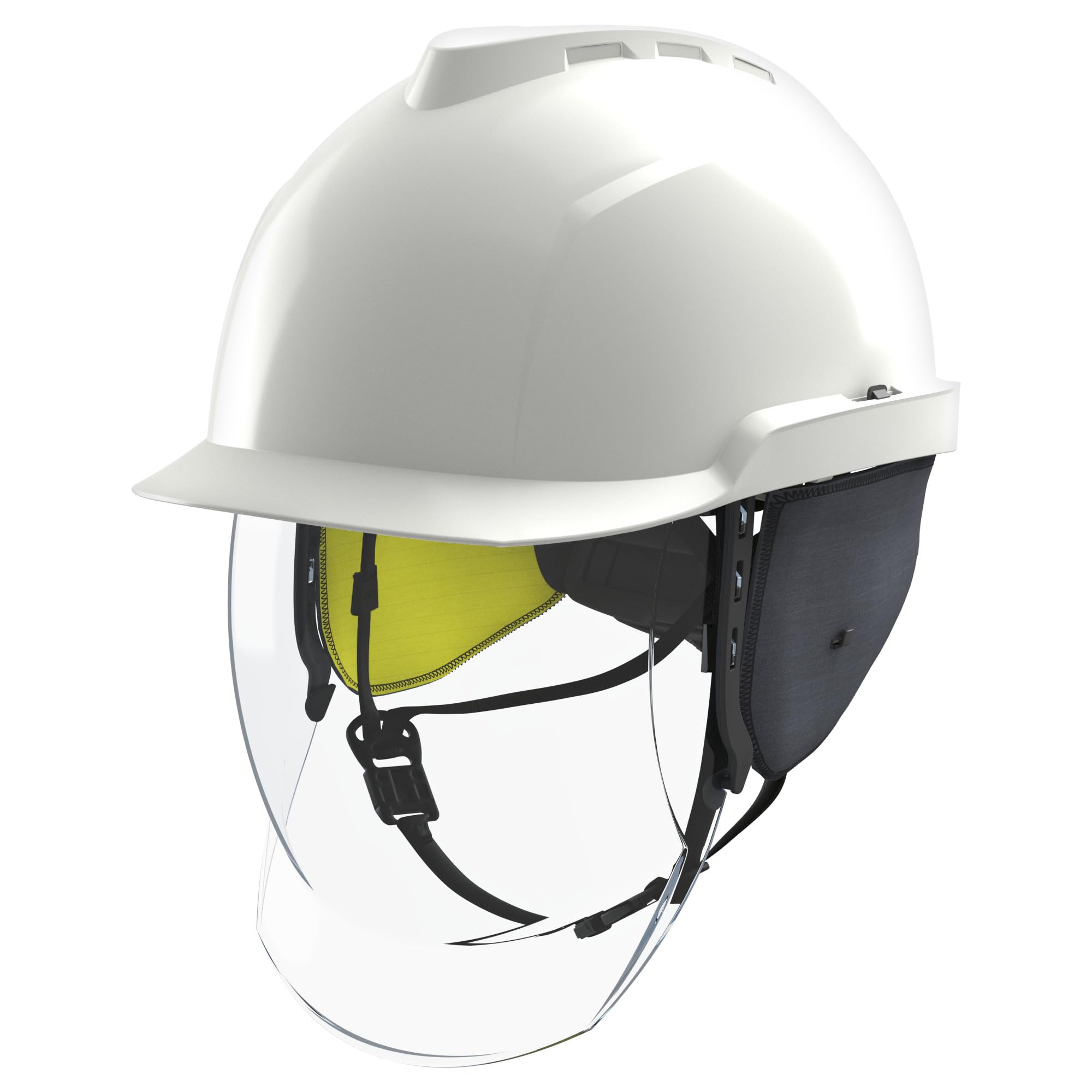 MSA V-Gard950 Casque de Protection, Non ventilé, léger, Haute Protection, Confortable, matériau Blanc acrylonitrylo-butadieno-styrène