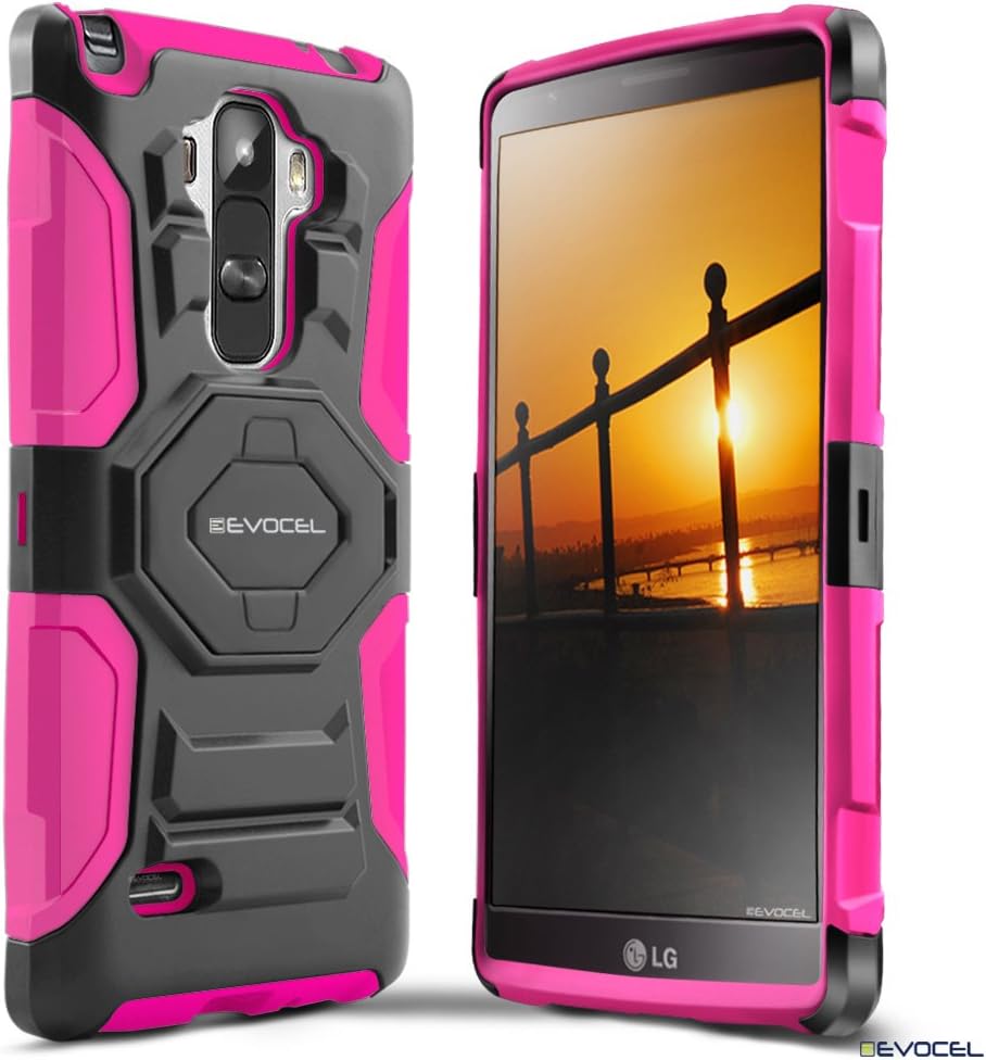 Evocel New Generation Series Phone Case Compatible with LG G Stylo with Belt Clip Holster and Kickstand, Pink
