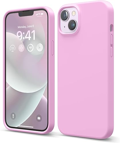 Miniatura 8 de elago Compatible con iPhone 14 Plus, funda de silicona líquida, funda protectora de cuerpo completo, a prueba de golpes, diseño delgado, forro de