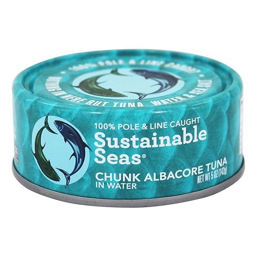 Miniatura 8 de Sustainable Seas, Trozos de atún blanco en agua, 5 onzas, probado por mercurio de terceros, 100% capturado de forma sostenible (paquete de 12)