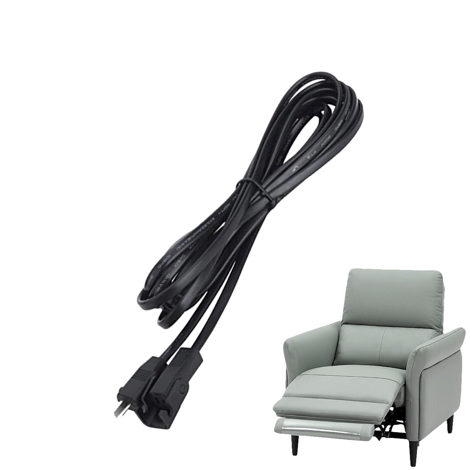 Cable de alimentación reclinable 6.5 pies para silla de elevación eléctrica, conector de control