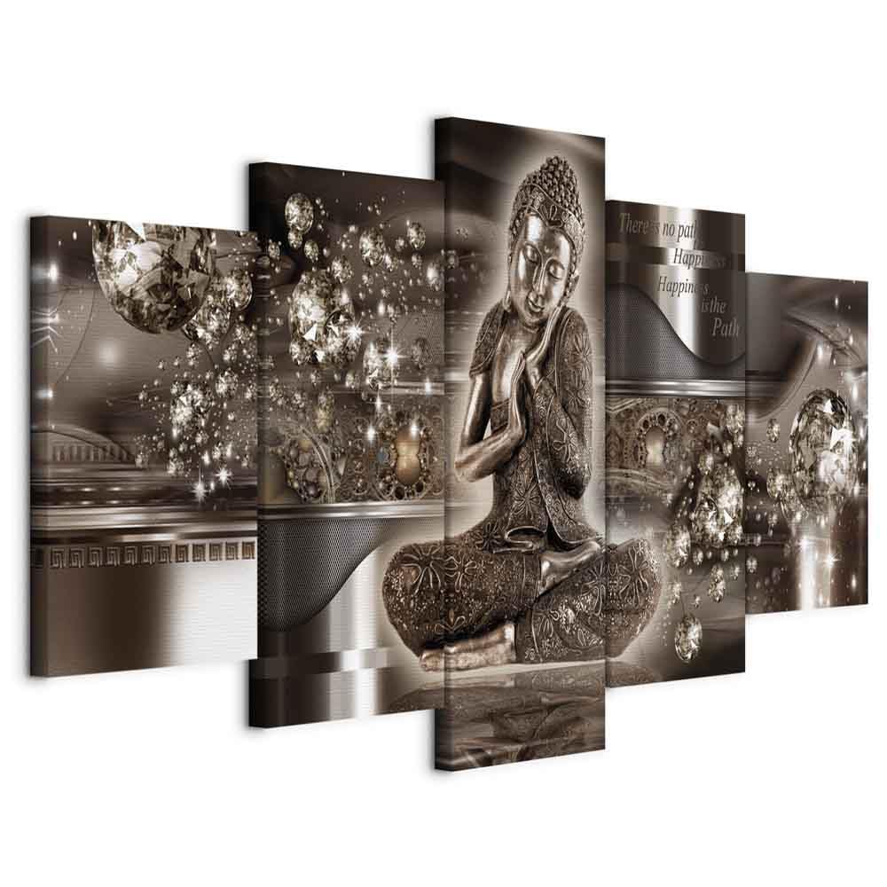 murando Canvas Wall Art Buddha200x100 cm / 80"x40" 5 pcs Large Canvas Prints XXL - Art Deco Pictures for Bedroom Walls - Home Decor Wall Pictures for Living Room h-A-0053-b-n
