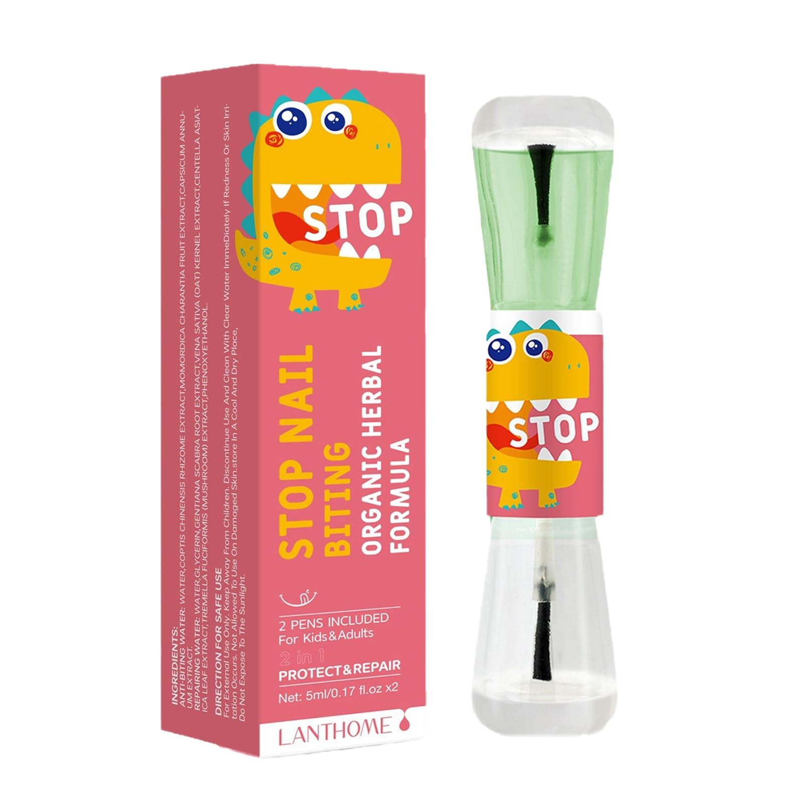 No Bite Nail Polish - Stop Biting, Easy Application - Bitter Taste, Natural Plant Extract