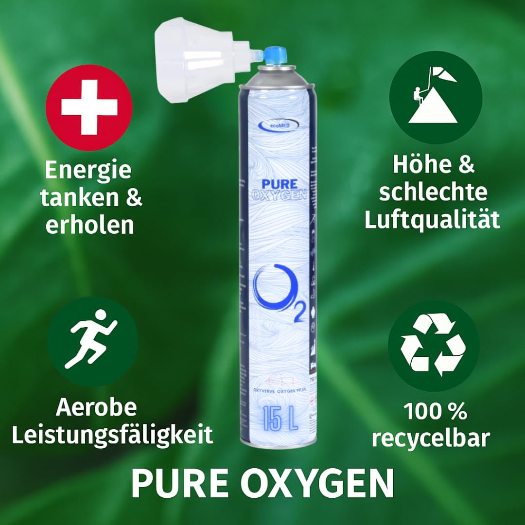 Ossigeno Inalatorio 8x 15L 99,5% - Bomboletta O2 Spray Portatile