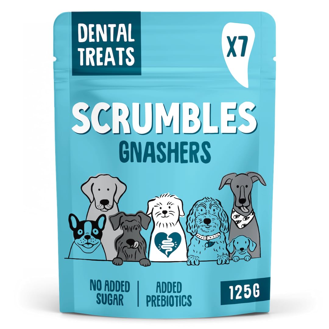 Scrumbles Gnashers Daily Dental Sticks for Dogs, Single Pack of 7, Packaging may vary