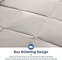 Vista 5 de Dafinner Feather Down Fibers Blanket Twin Size, Extra Lightweight Summer Comforter, Noiseless & Ultra Soft Thin Bed Blanket with Satin Trim Gray