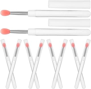 10pcs Silicone Lip Brush Set with Cap Mini Li...